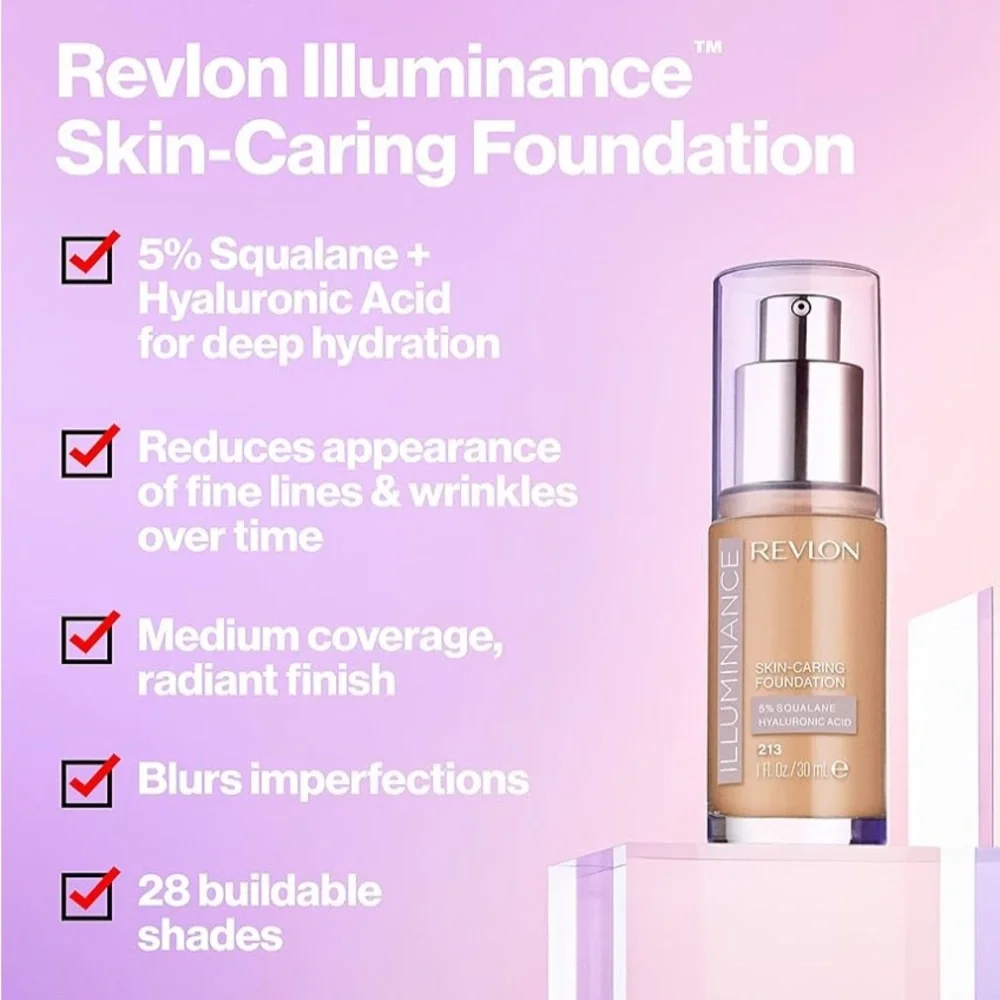 NEW Revlon Illuminance Skin-Caring Liquid Foundation - ‎ 505 Rich Sand